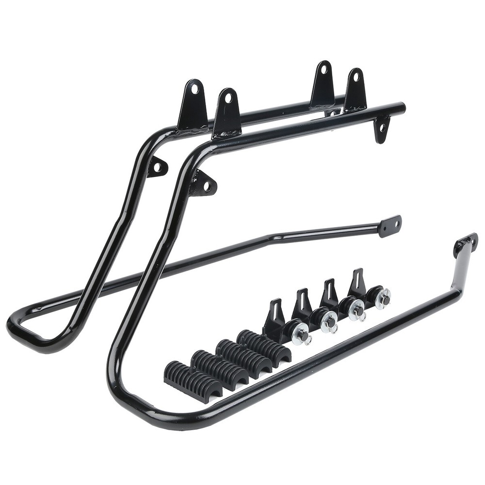 Matte Hard Saddlebag Conversion Bracket Fit For Harley Softail Custom 1984-2017