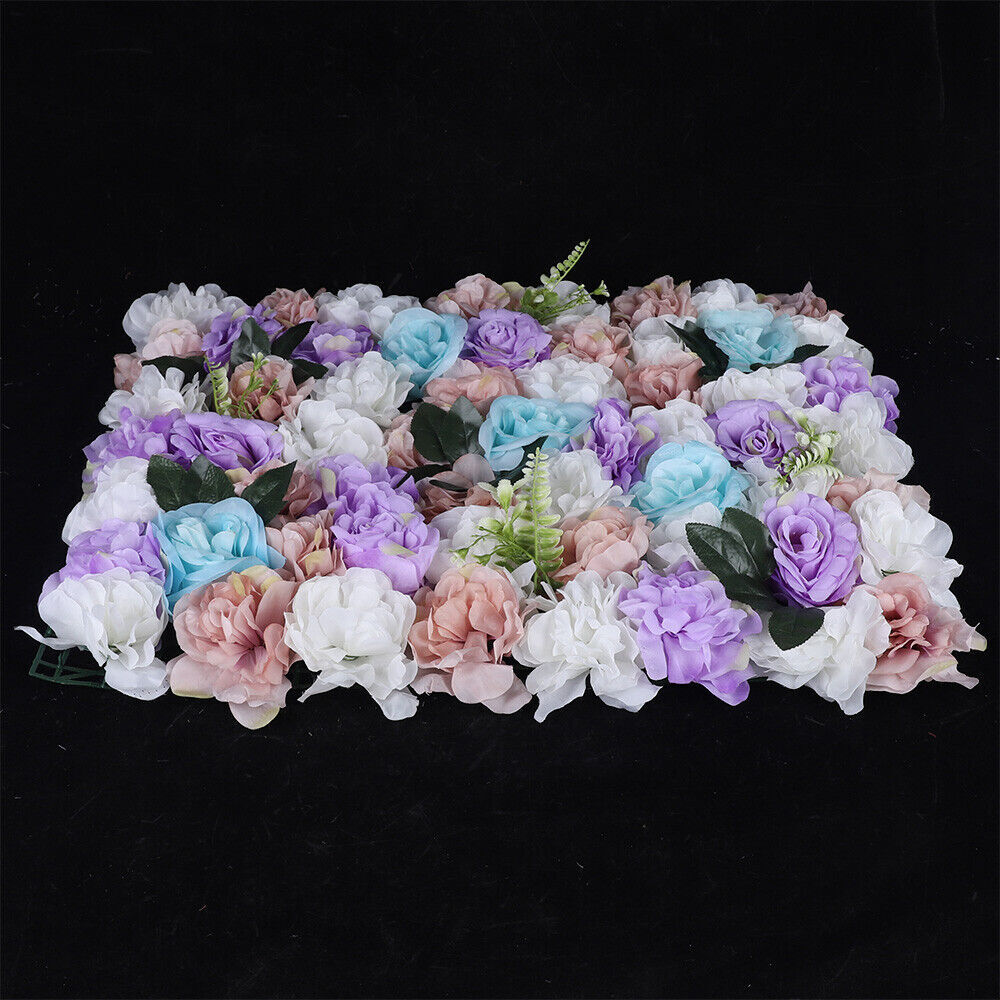 12 Pcs DIY Flowers Wall Frames Artificial Flower Grid Panels Plastic Flower Wall