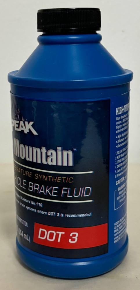 5 PACK - PEAK Blue Mountain DOT 3 Brake Fluid - Unopened