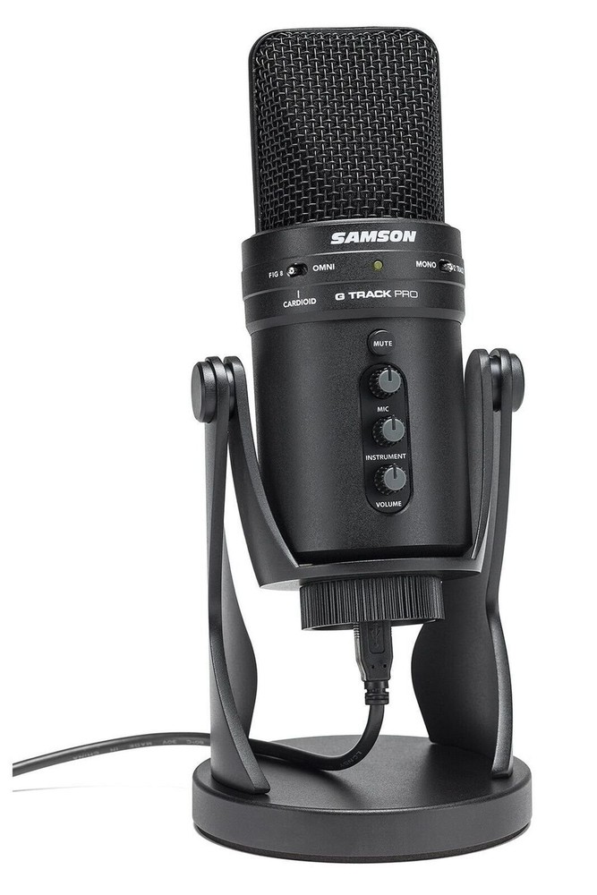 Samson G-Track Pro Professional USB Condenser Microphone with Audio.. -OPEN BOX
