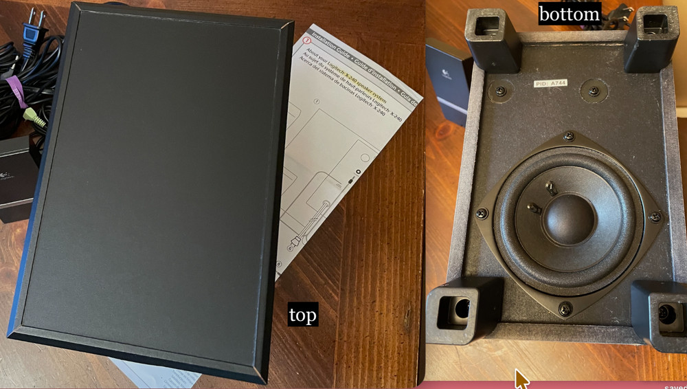 Logitech X-240 Computer Speaker System and Sub Woofer With Installation Guide