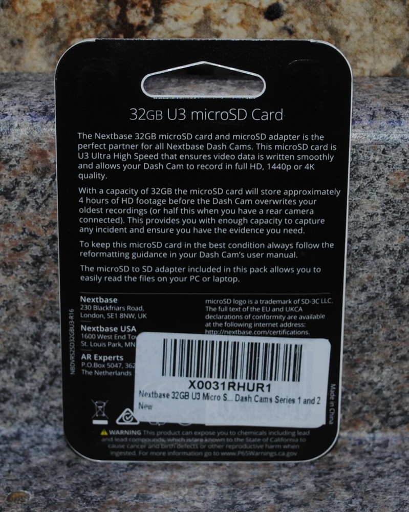 NextBase 32GB U3 microSD Card