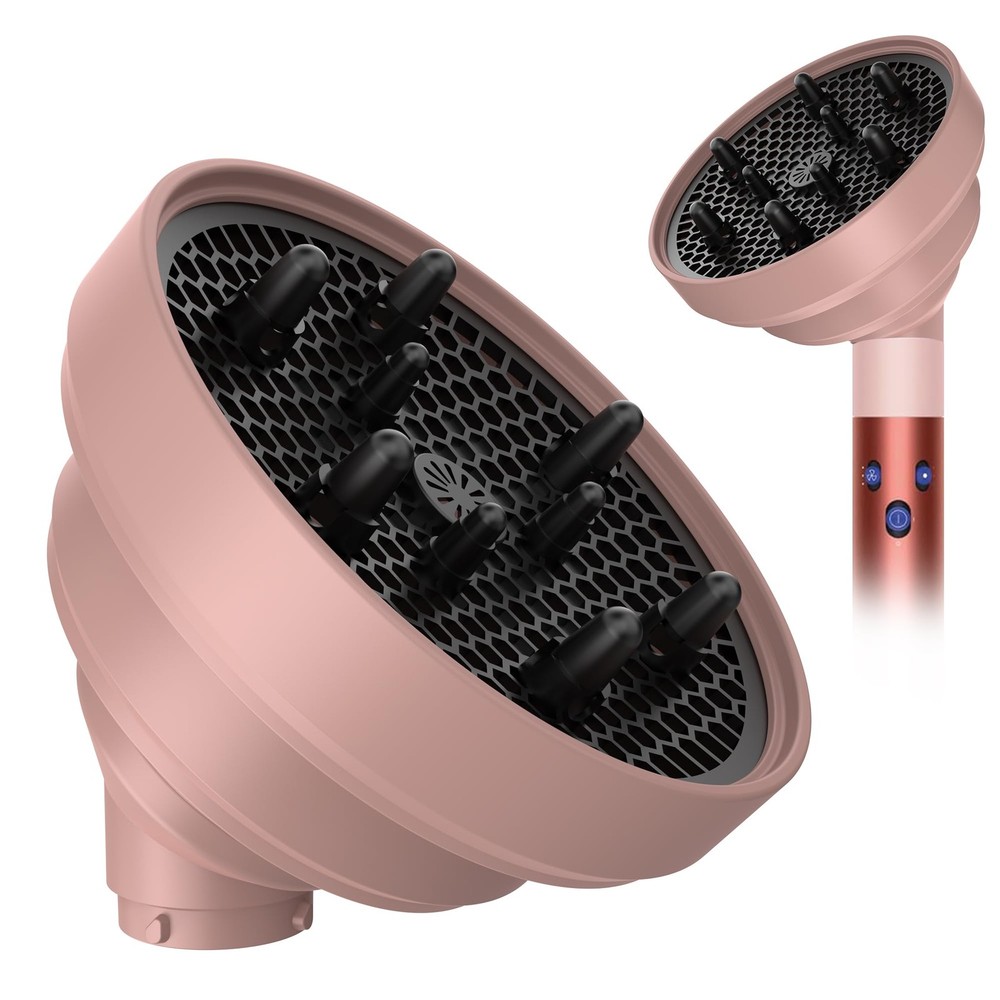 KingKam Upgraded Diffuser Attachment for Dyson Airwrap, Light Pink