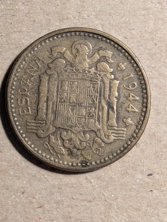 1944 Spain One Peseta