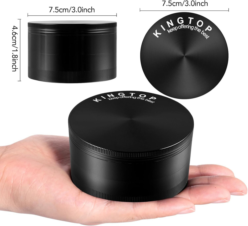 Grinder, Large 3" Spice Grinder (Midnight Black)