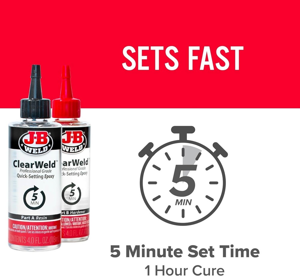 Pro Size ClearWeld 5 Minute Set Epoxy