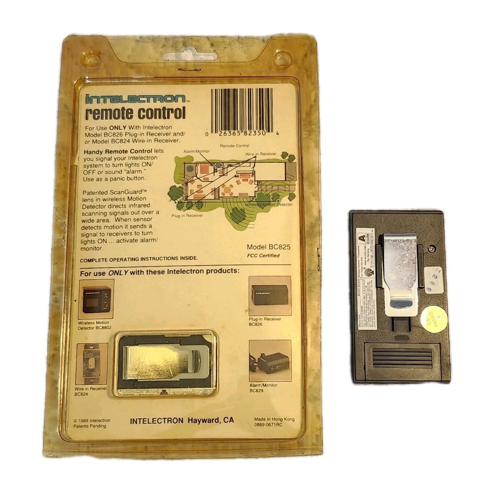 NOS 1989 Intelectron BC825 Remote Control for Motion Detector System