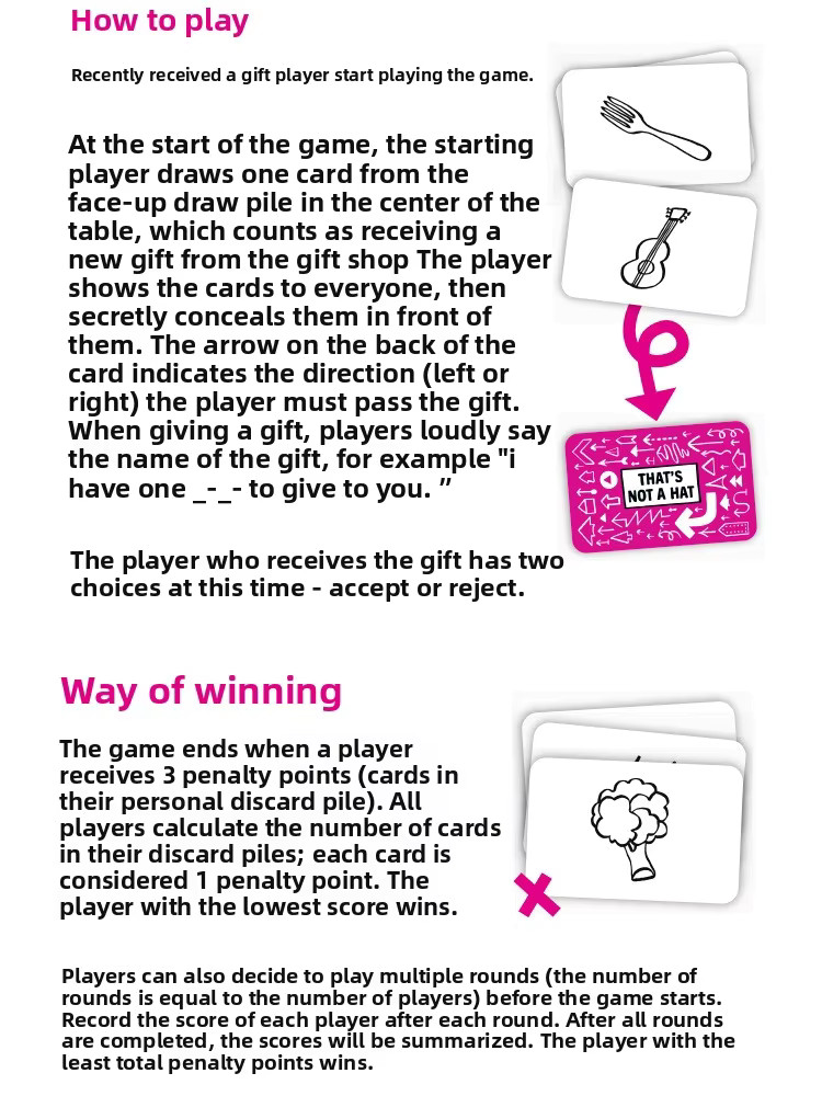 3x That's Not a Hat - Fun Bluffing & Memory Party Game for All Ages Components