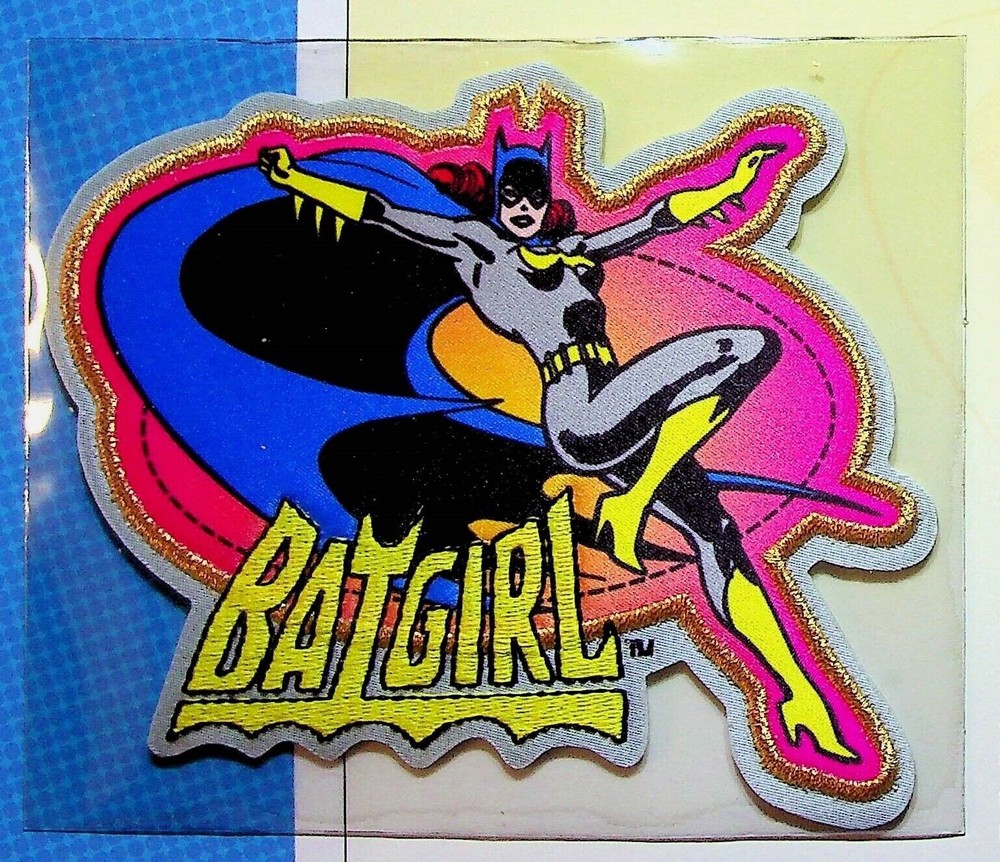 BATGIRL PATCH on INFO CARD ~ from Willabee & Ward ~ DC COMICS PATCH COLLECTION