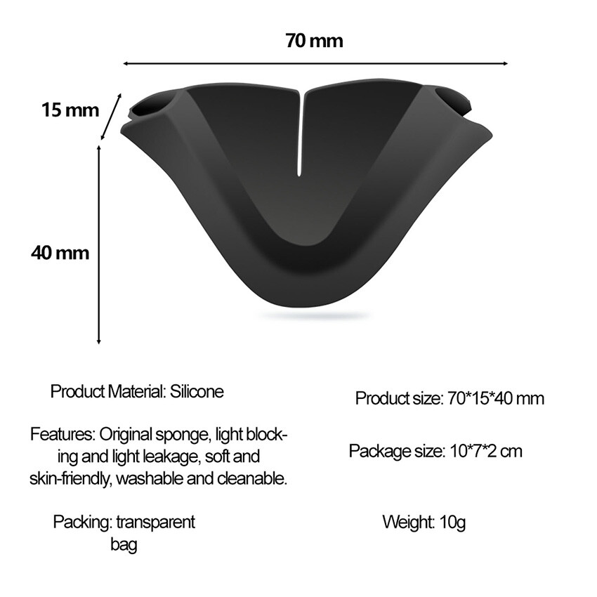 Light Blocking Silicone Nose Pad Comfortable Pad VR Accessories for Quest 3S