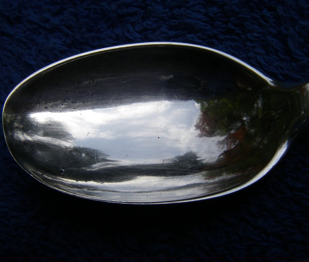 Very Early GERMANIC(?) Silver SERPENTINE Handle SPOON-Marked-AS IS