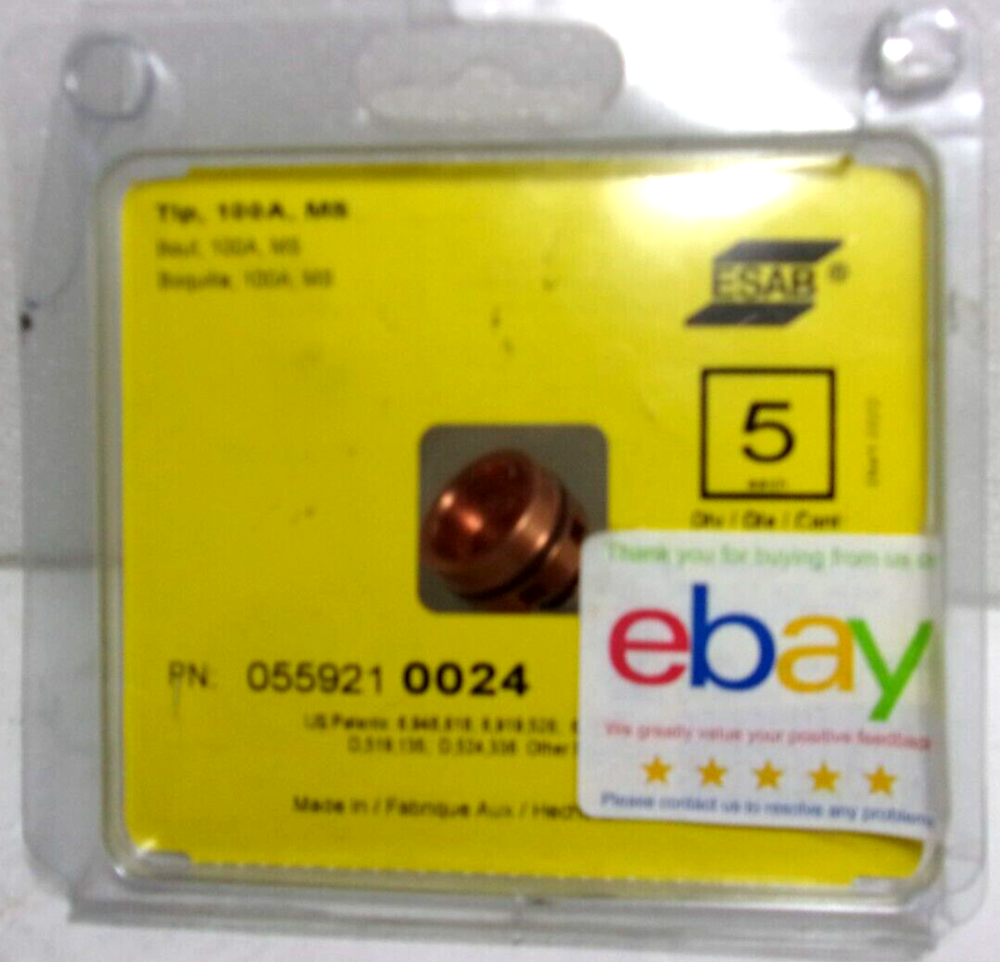 ESAB 0559210024 - TIP, 100A, MS- (05 Pcs), New
