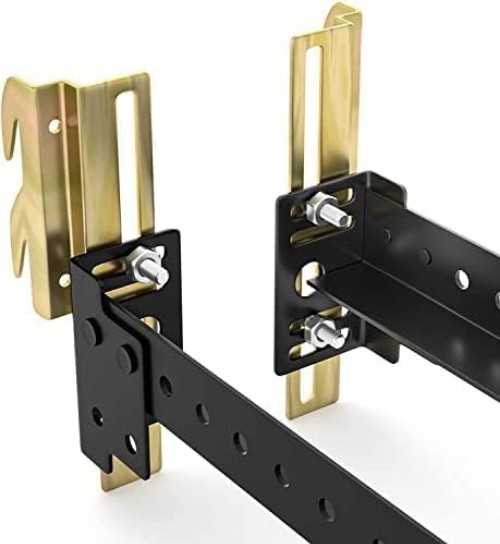 2Pcs 711 Bolt on to Hook on Bed Frame Conversion Brackets with Hardware Hook,...