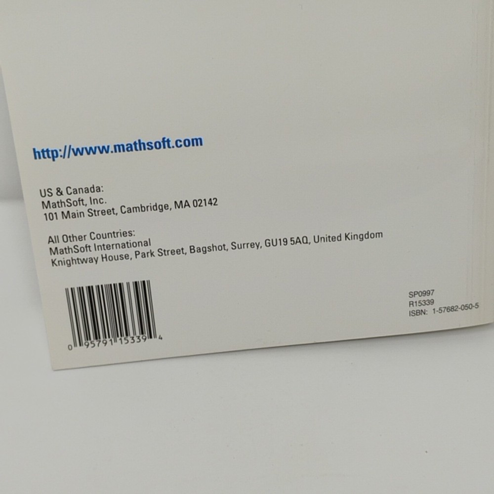 Mathsoft Mathcad 7 Professional MathConnex Treasury - 2 CDs & User Guides