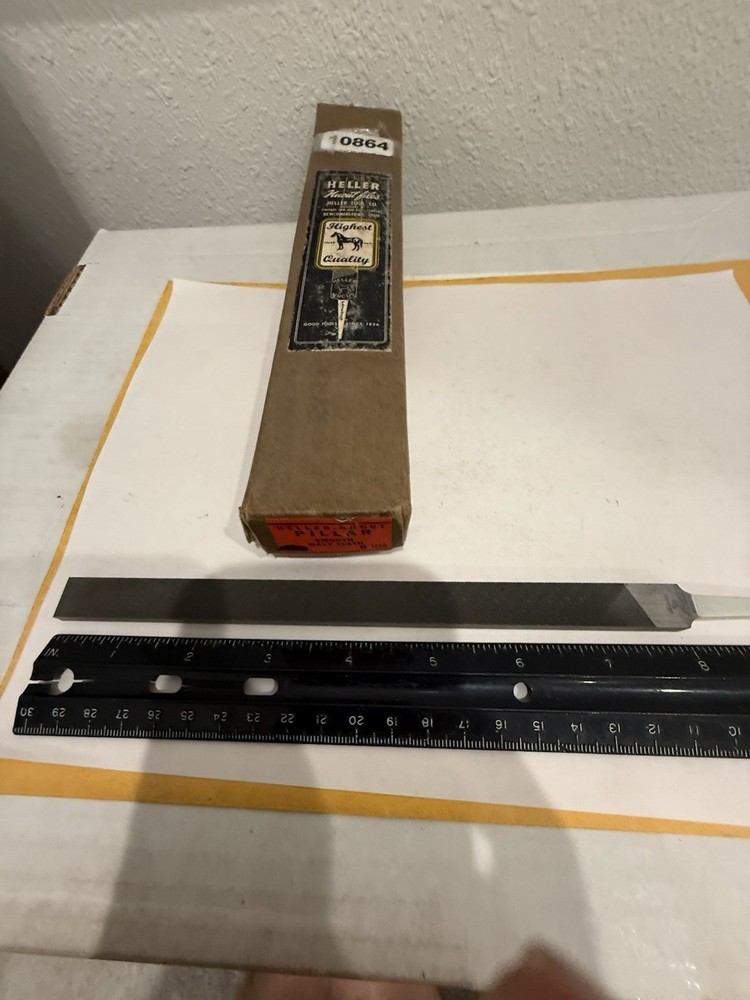 New Heller 8” Pillar File, Smooth Cut