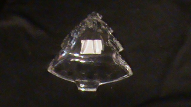 Studio Nova Christmas Tree clear glass candy dish gilded edge, D39