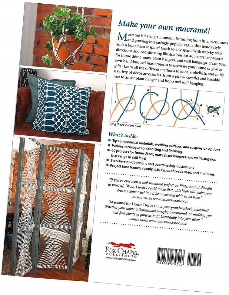 Macrame For Home Decor Book