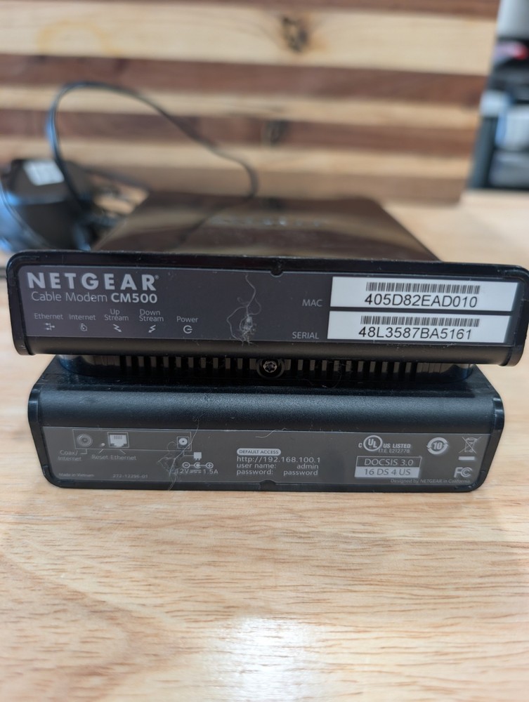 NETGEAR CM500V High Speed Cable Modem, DOCSIS 3.0 680 Mbps
