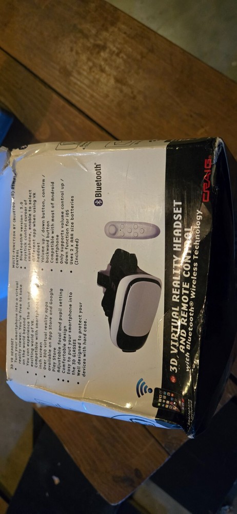 3D Virtual Reality VR headset with Glasses and Remote for smartphone