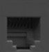 RJ11/12 Coupler Keystone Black