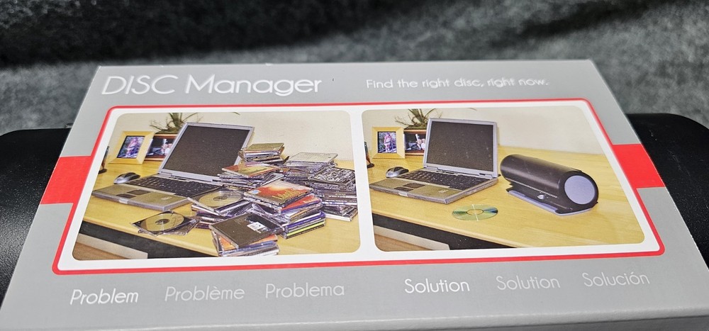 Atlantic Disc Manager 80 Disc CD/DVD Desktop Storage Organizer New 2010