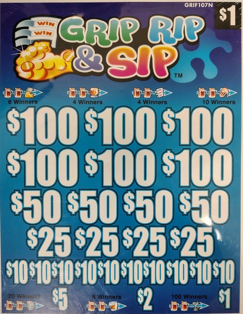 GRIP, RIP & SIP 1620-5W Single game, pull tabs
