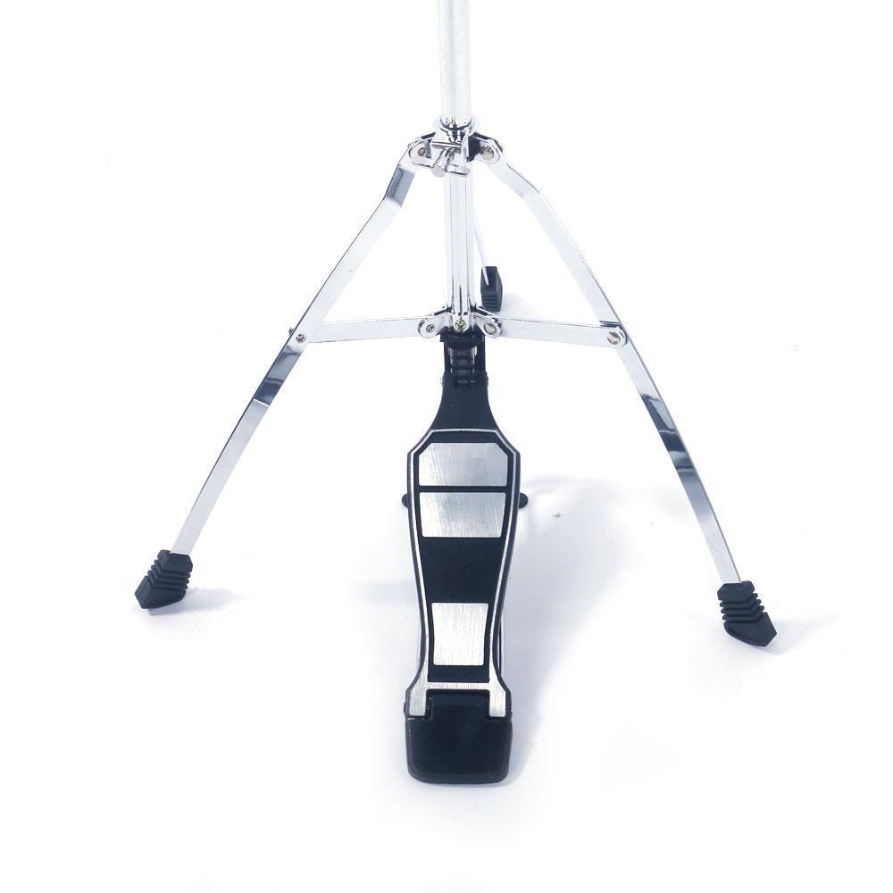 Adjustable Hi-Hat Stand Cymbal Hardware Drum Pedal Mount Percussion Silver