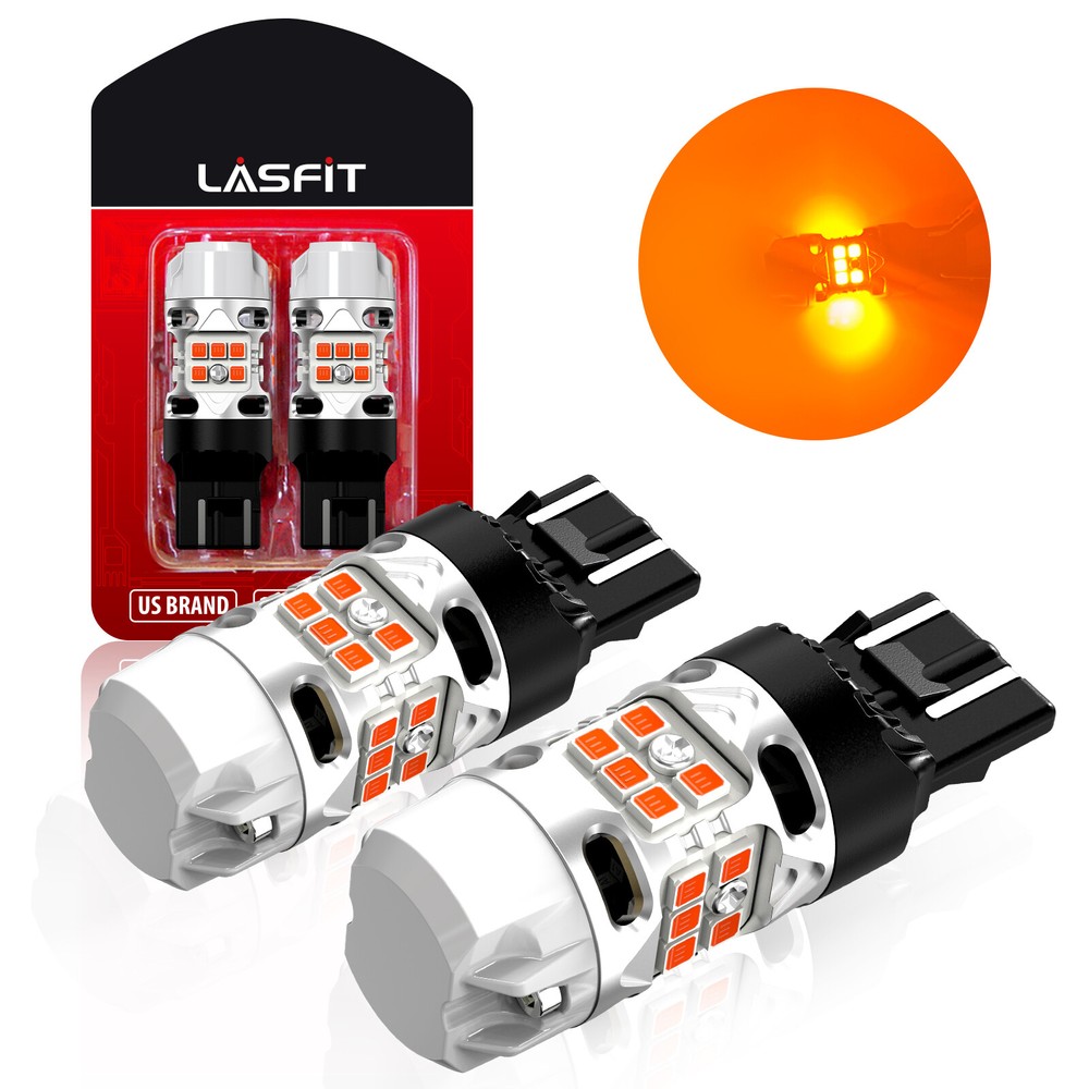 LASFIT 7443 7440 Led Turn Signal Light Bulbs Anti Hyper Flash Super Bright White