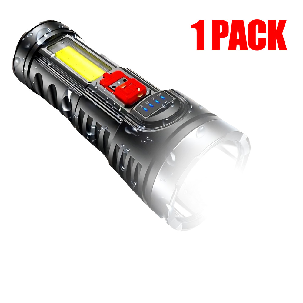 Brighter Rechargeable 5500000LM Powerful Camping COB Waterproof Flashlight Torch