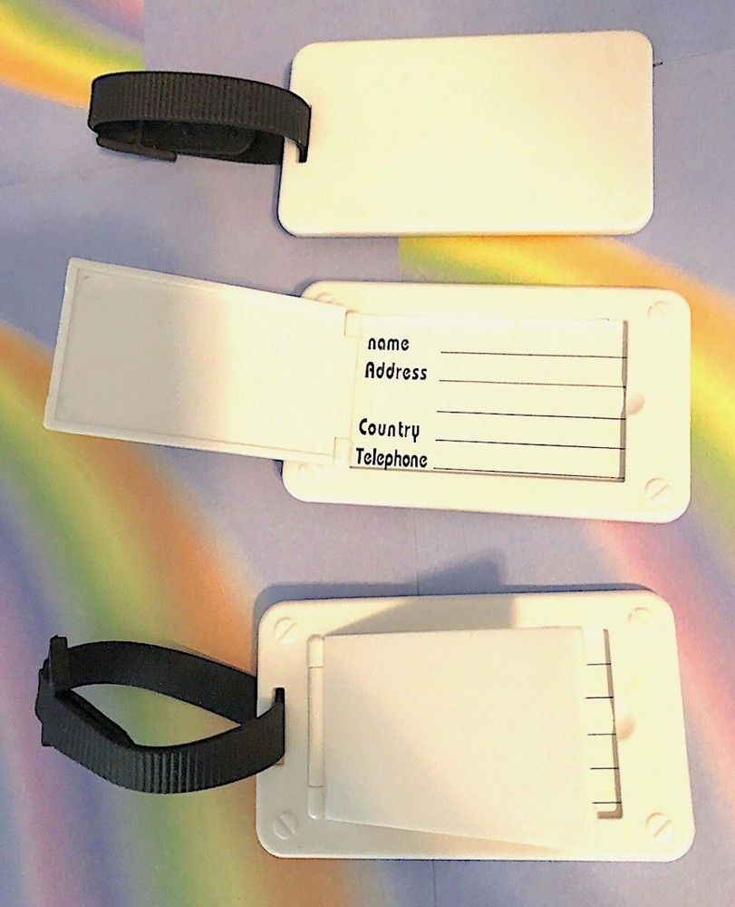 BACKPACK ID TAG with Privacy Panel, Bag Identification, DIY Decorate It Yourself