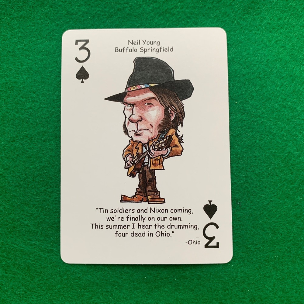 Neil Young - Rock Icon Single Playing Card