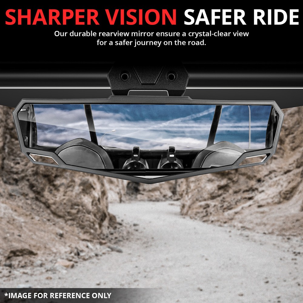 Universal Irregular Shape Convex Handlebar Mount UTV Rear View Center Mirror
