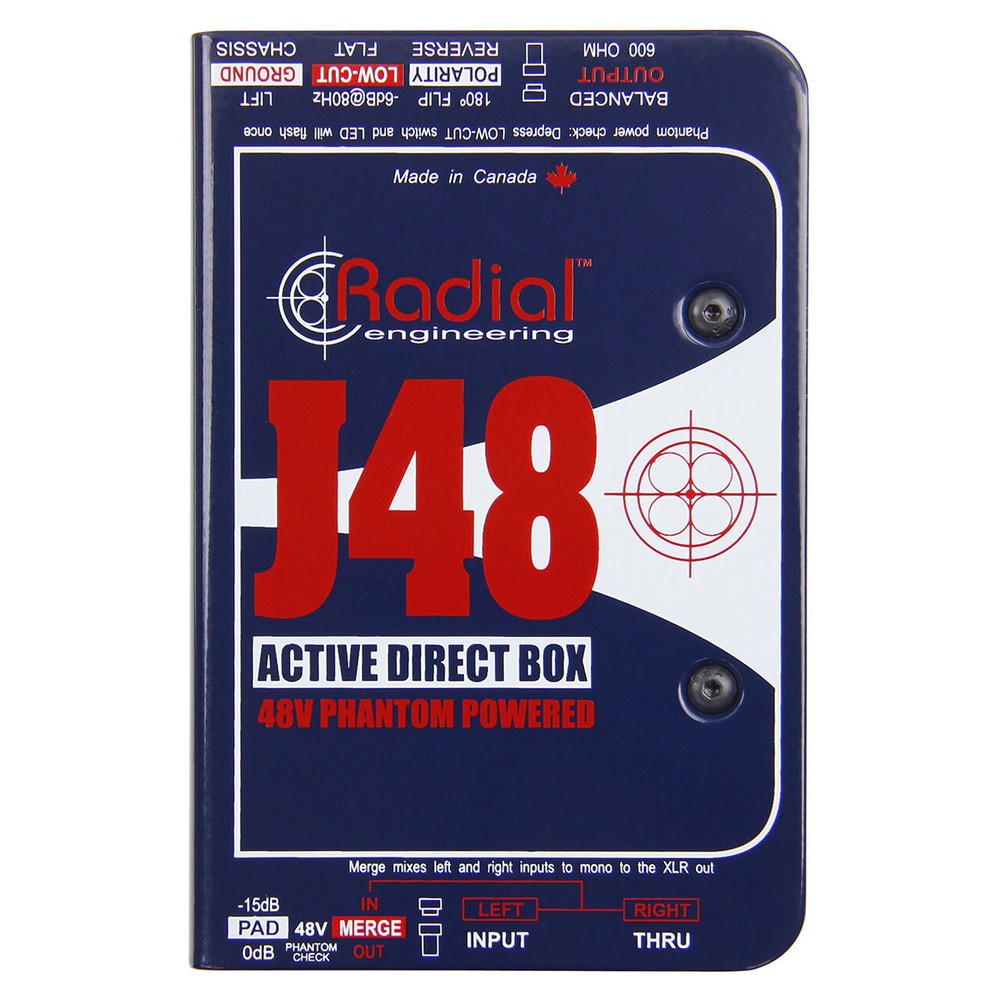 Radial J48 1-Channel Active 48v Direct Box