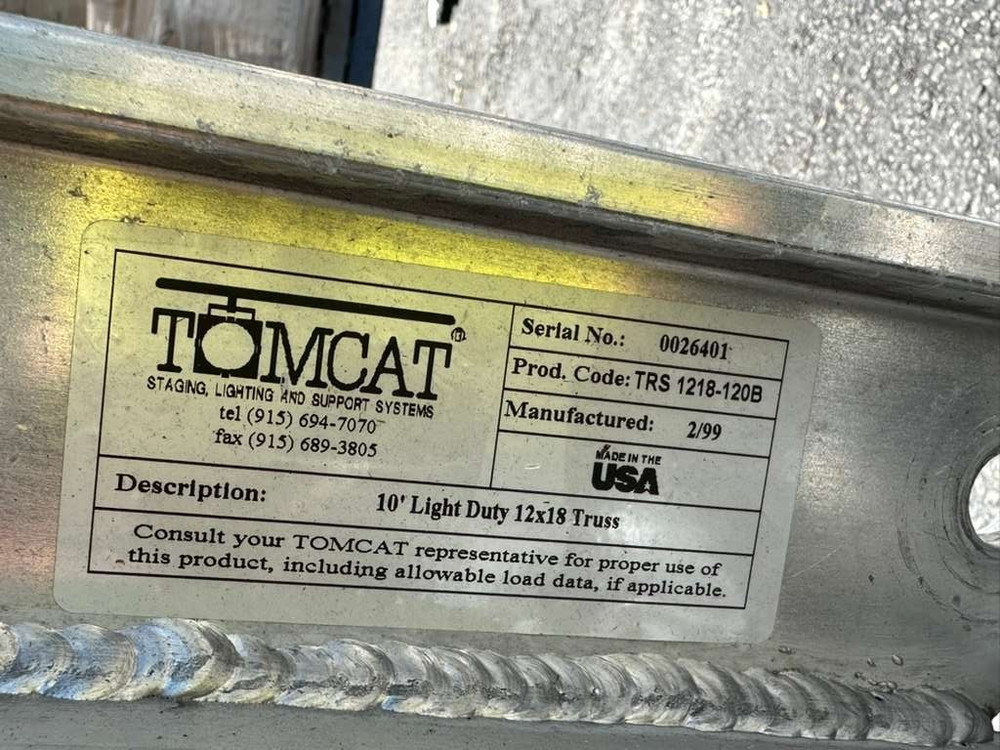 Tomcat 10ft Light Duty 12x18 Truss #AV (One) (TRUEHEARTSOUND)