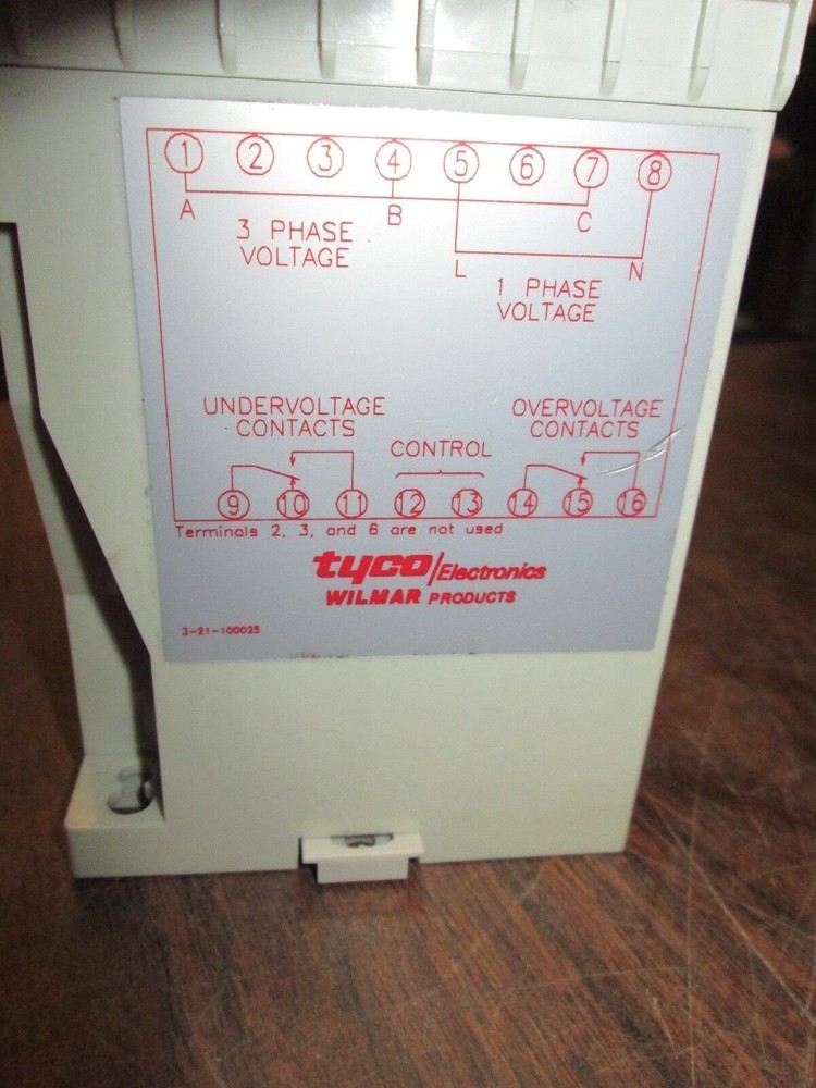 Tyco Electronics Over / Undervoltage Relay WD2759-002 Used