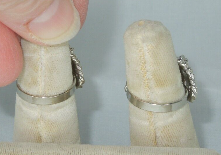 2 Ring Blanks Settings Cabochon Adjustable silver Plated Brass NEW 85V