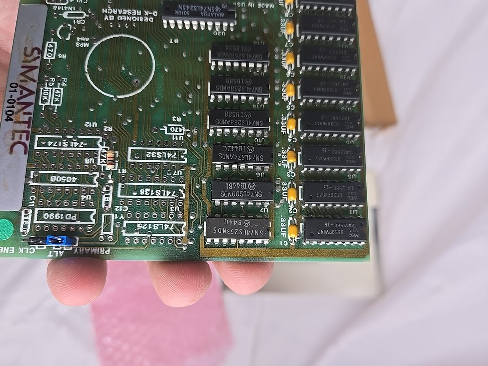 Vintage Symantec 256k Memory Board 01-0104