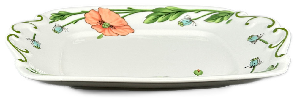 Villeroy & Boch Amapola Butter Dish Tray without Lid Rectangular Poppy