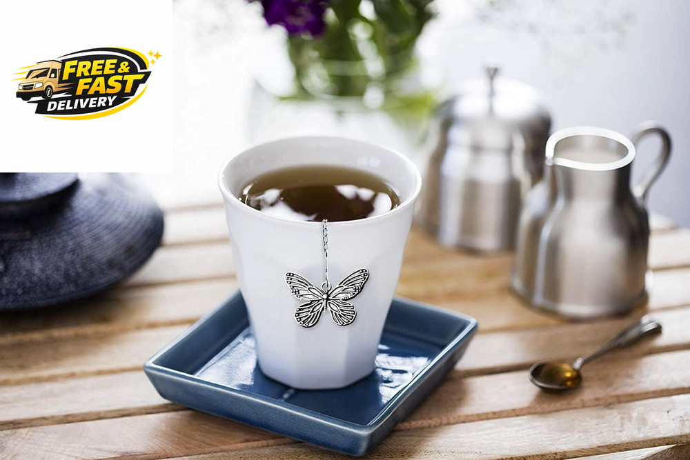 2Pcs Tea Infuser,Loose Leaf Tea Steeper Tea Strainer with Charm Handmade