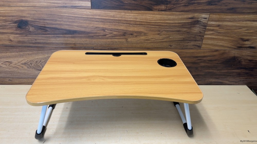 Laptop Bed Desk Table Tray Stand with Cup Holder