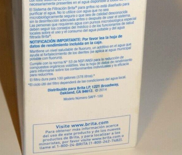 Brita SAFF-100 Faucet Filtration System - NEW