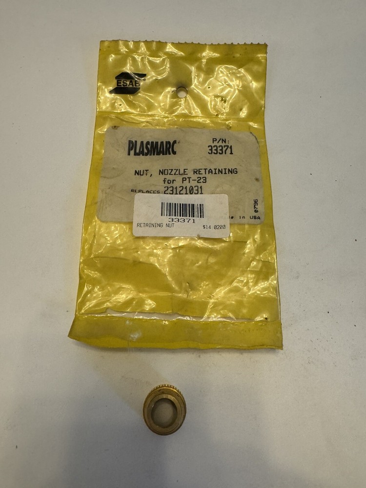 Esab Plasmarc 33371 Nozzle Retaining Nut For PT-23