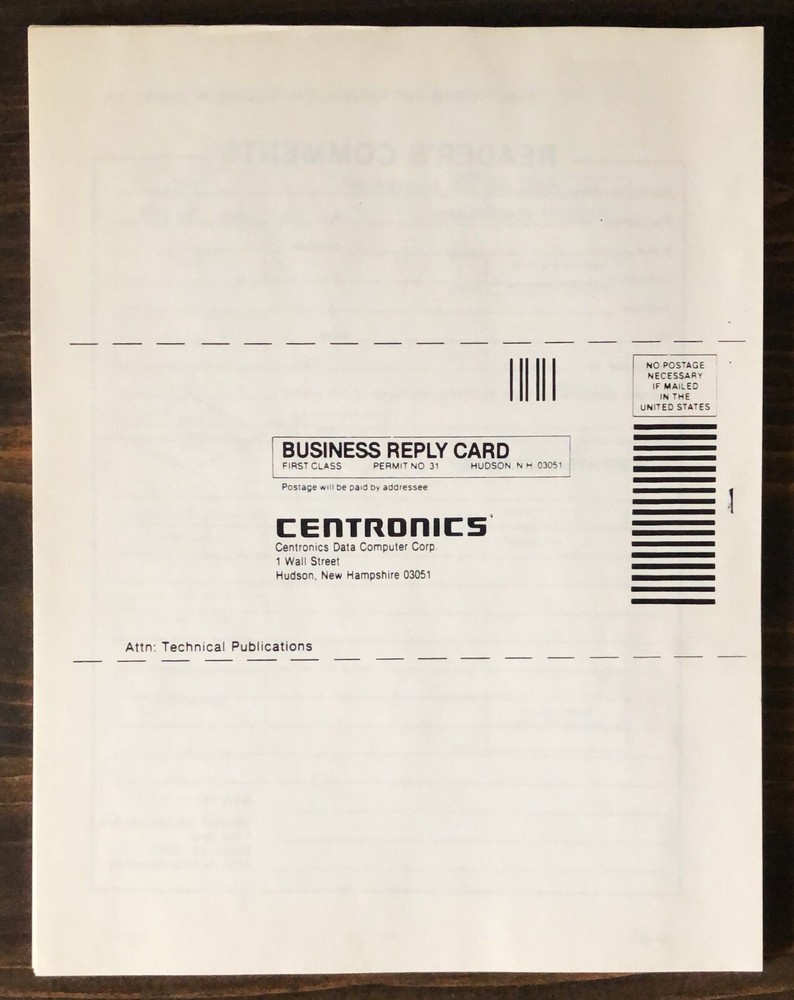 Centronics Model H80, H136 Printer Service Manual (1984)