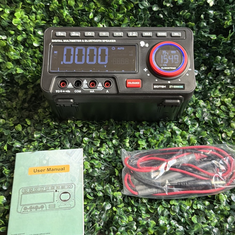 Zoyi 5566SE Digital Multimeter with Bluetooth Speaker, AC/DC Voltage Tester,