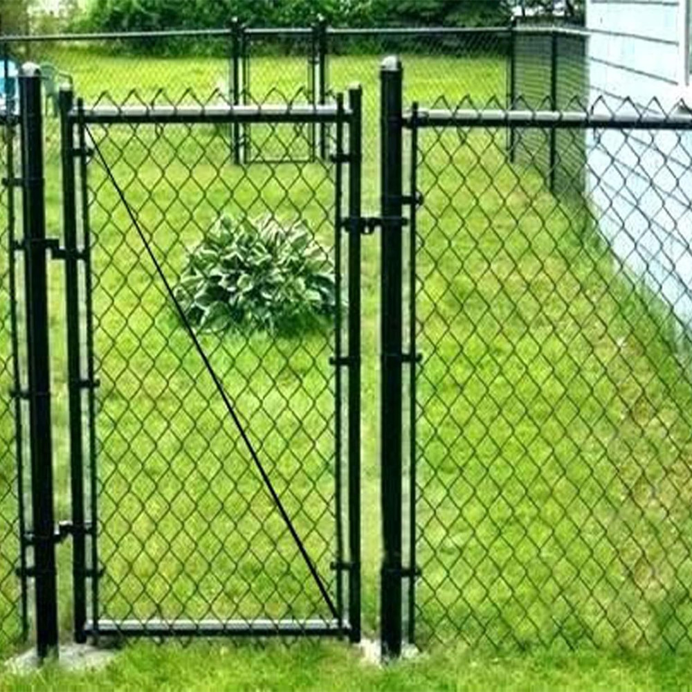 Adjust-A-Gate Adjustable Chain Link Square Corner Complete Gate Kit, , Black, 6'