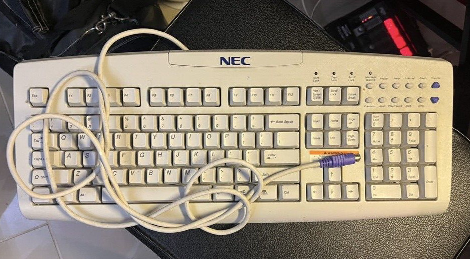 Vintage NEC SK-1300 Computer Keyboard Untested