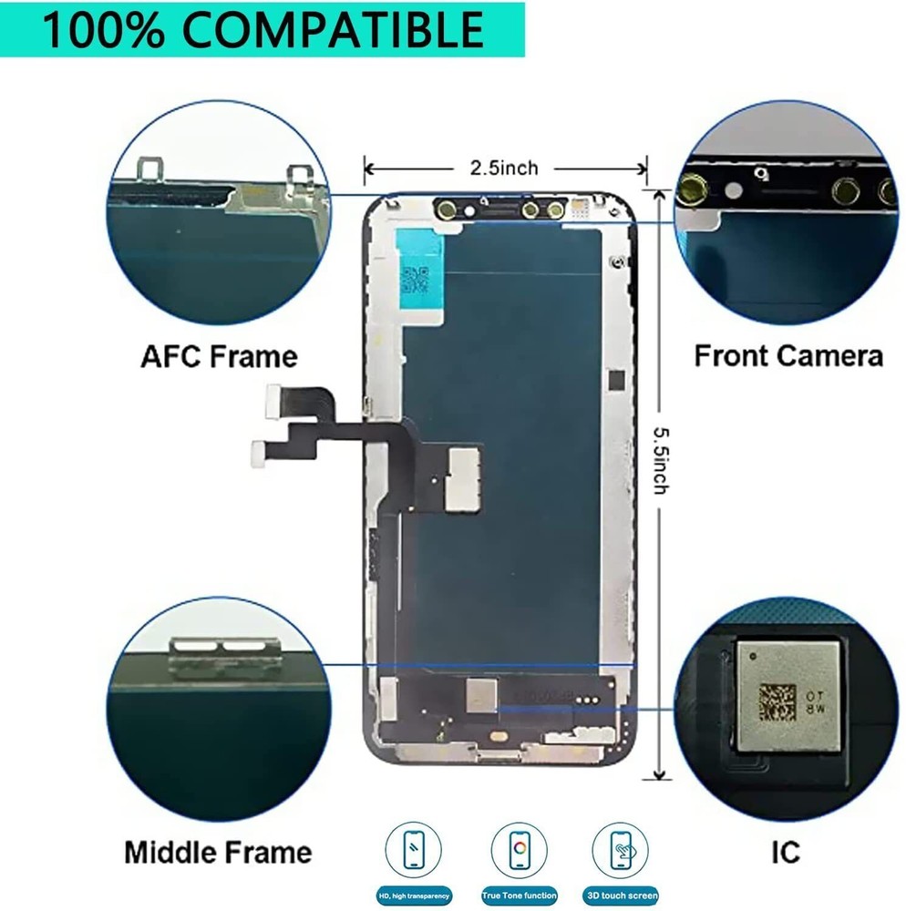 For iPhone X Display LCD Touch Screen Digitizer Assembly Replacement A+ Quality