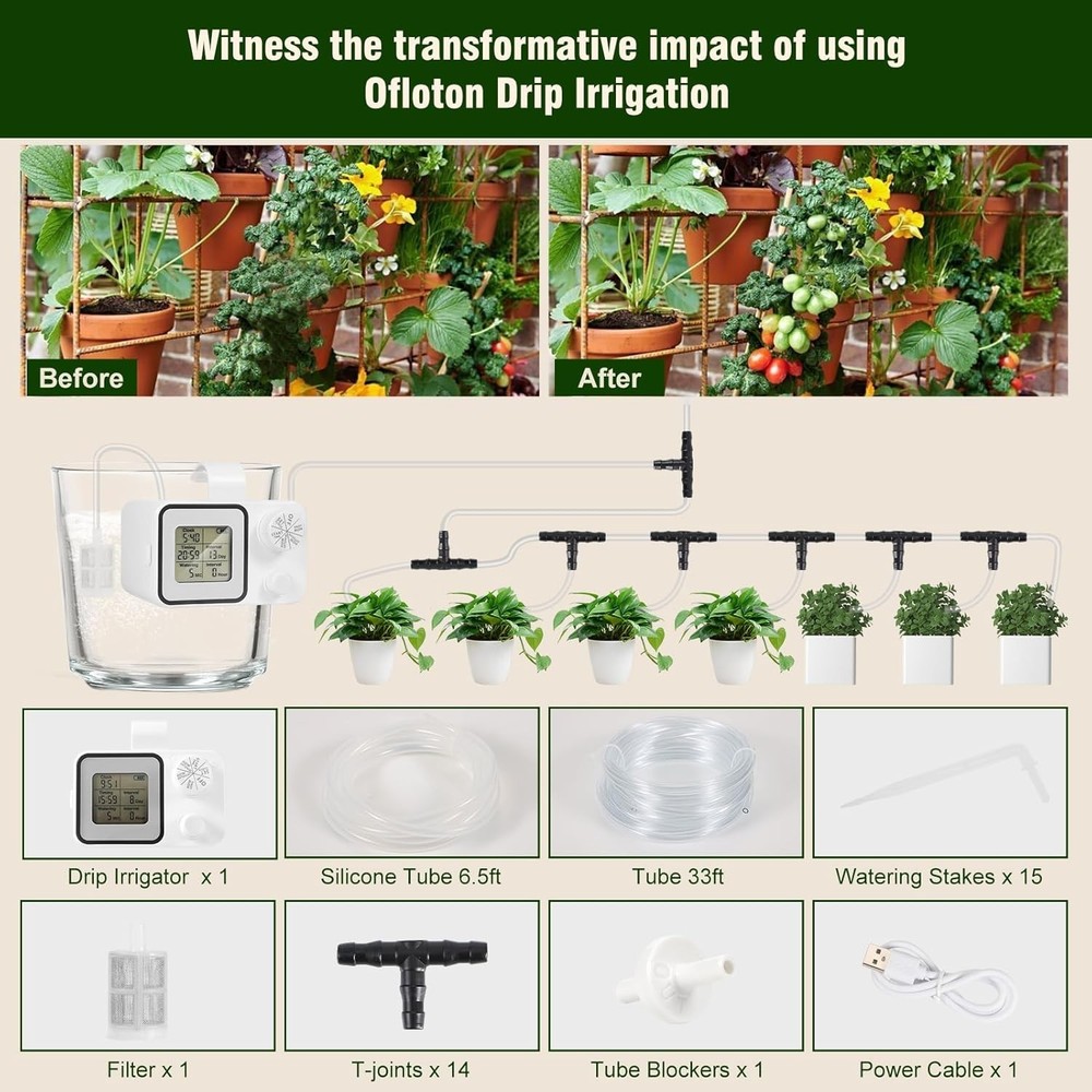 Automatic Watering System for 15 Potted Plants