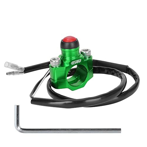 CNC Universal Motorcycle Engine Stop Start Kill Switch Button with Green