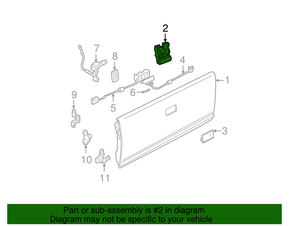 Genuine GM Tailgate Handle 15007218